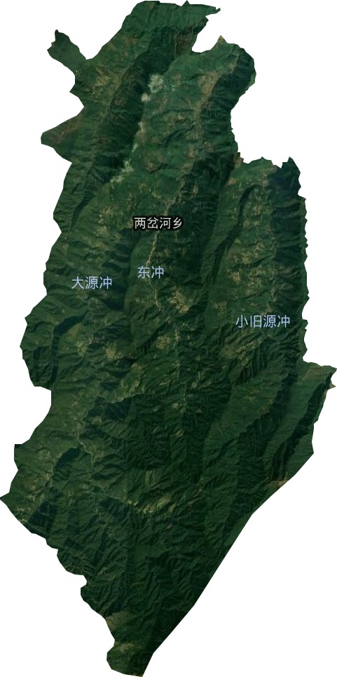 两岔河乡卫星图