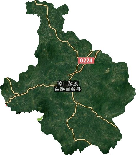 琼中黎族苗族自治县卫星图