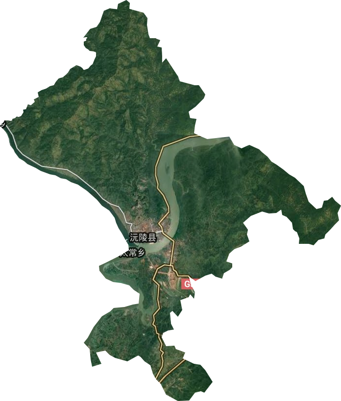 沅陵镇卫星图