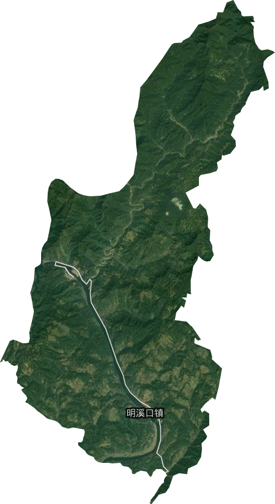 明溪口镇卫星图