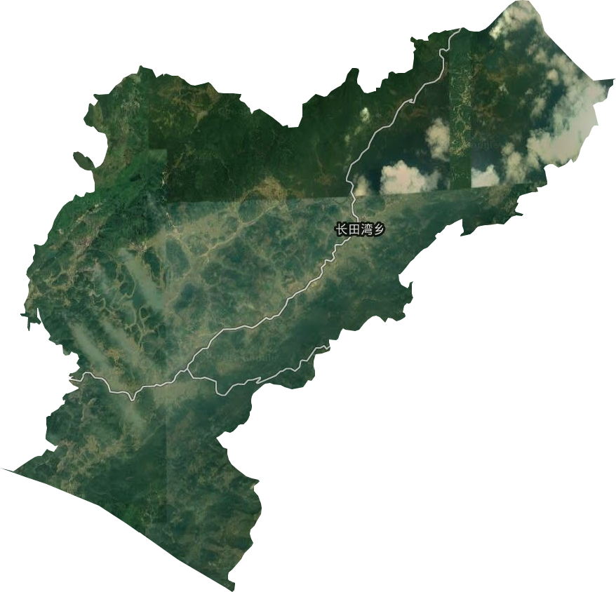 长田湾乡卫星图