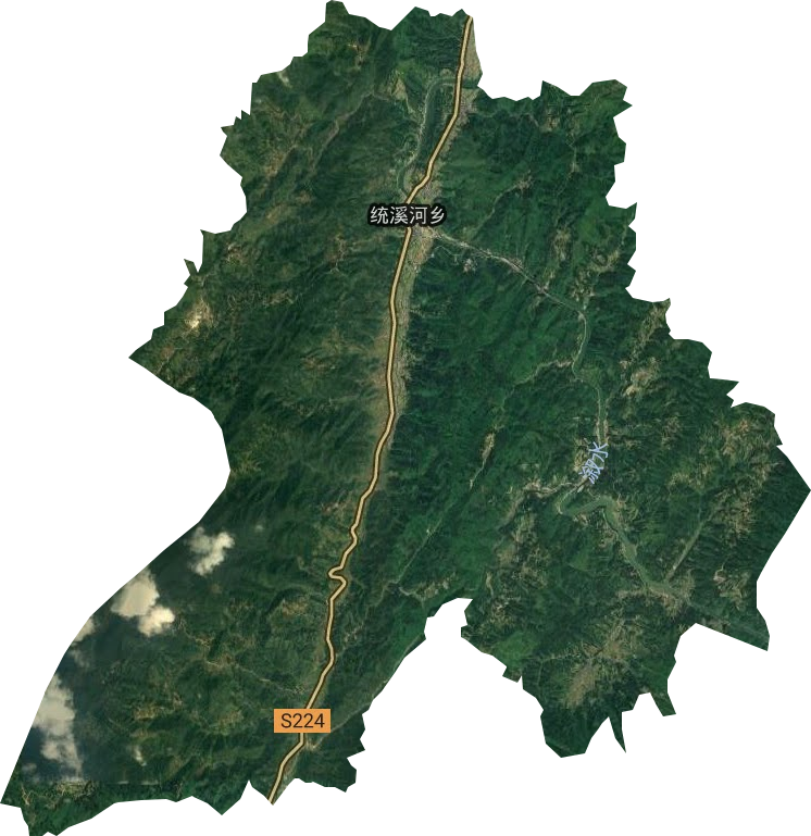 统溪河乡卫星图
