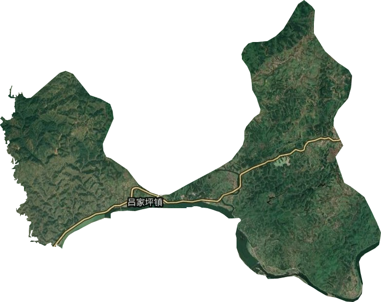 吕家坪镇卫星图
