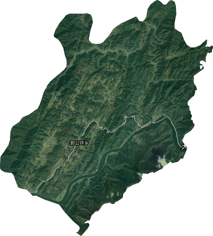 郭公坪乡卫星图