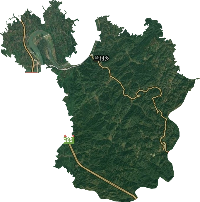兰村乡卫星图