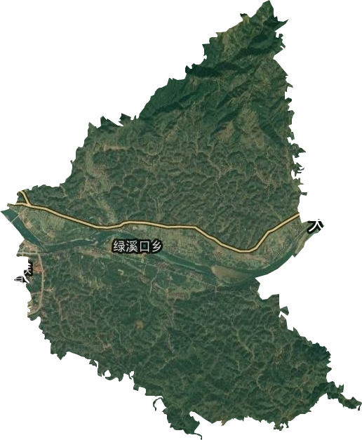 绿溪口乡卫星图