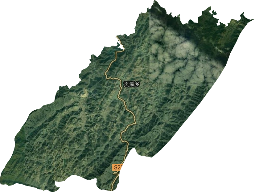 贡溪乡卫星图