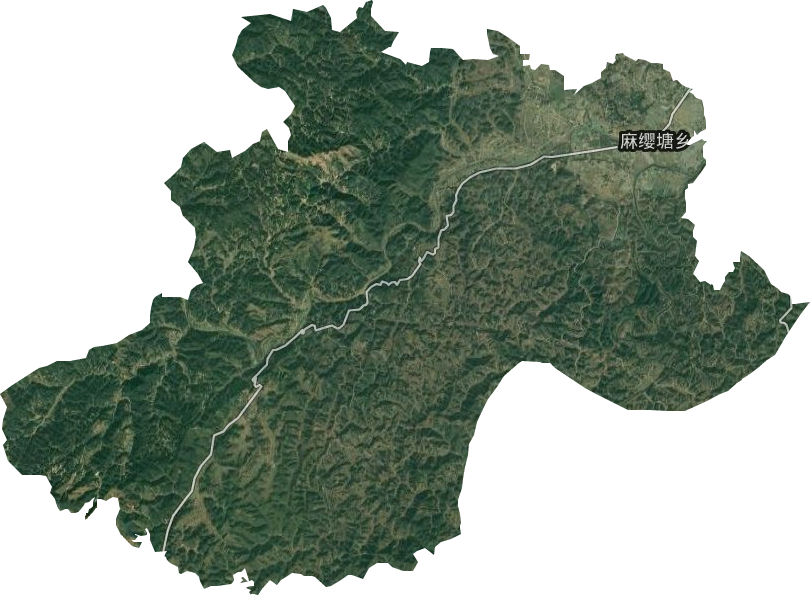 麻缨塘乡卫星图