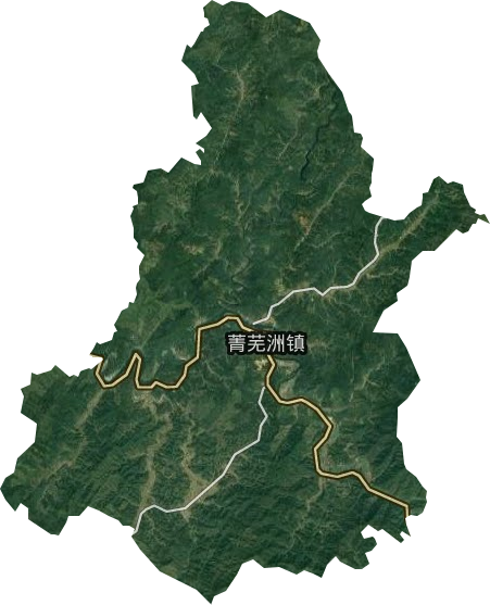 菁芜洲镇卫星图