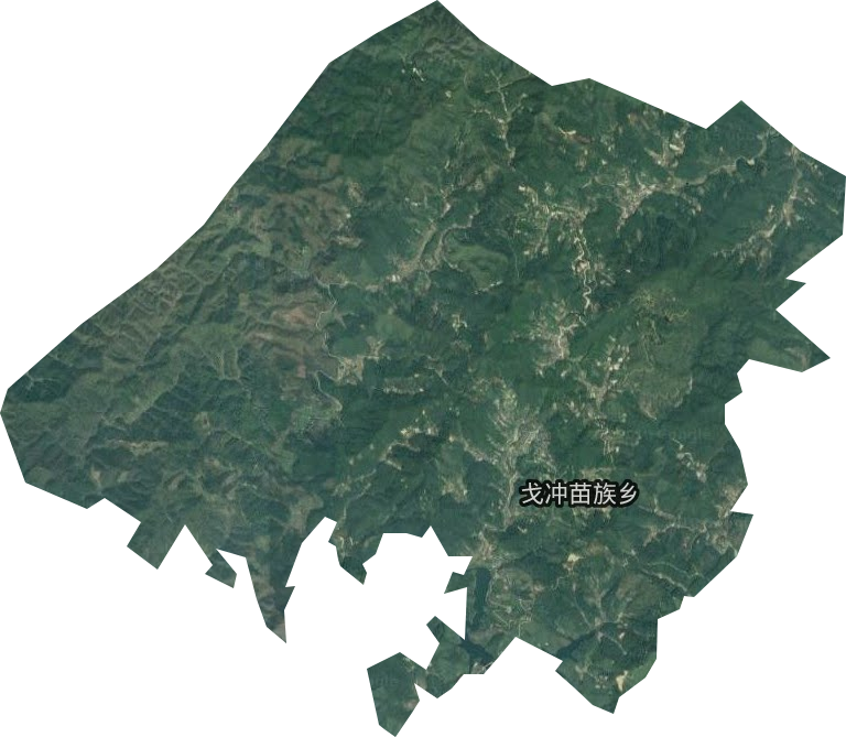 锅冲苗族乡卫星图