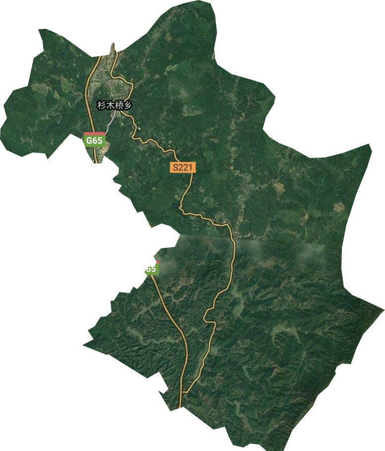 杉木桥乡卫星图