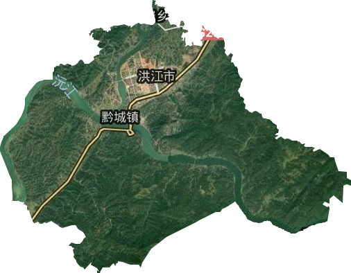黔城镇卫星图