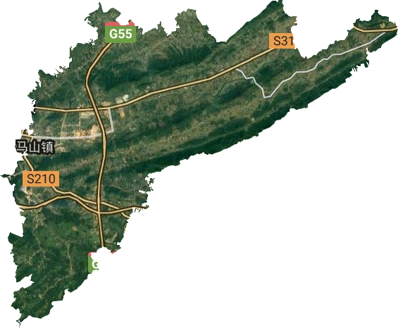 石马山镇卫星图