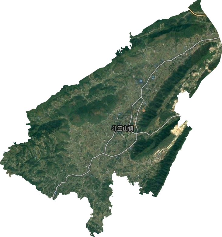 斗笠山镇卫星图