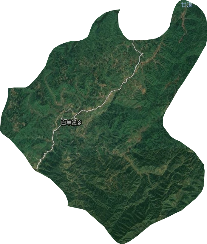 白羊溪乡卫星图