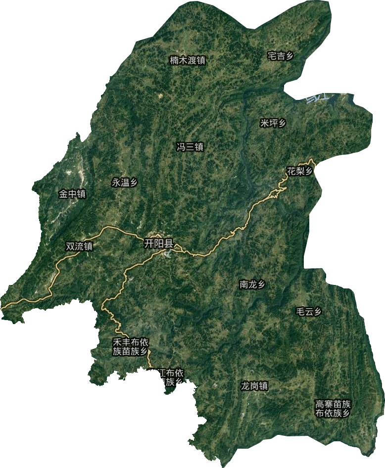 开阳县卫星图