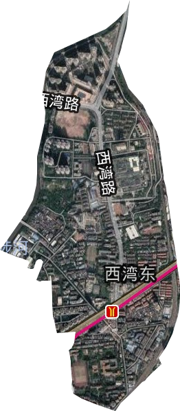 西村街道卫星图