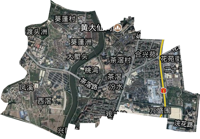 茶滘街道卫星图