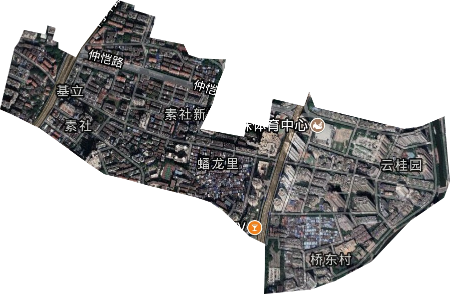 素社街道卫星图