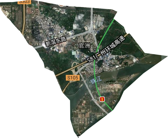 官洲街道卫星图