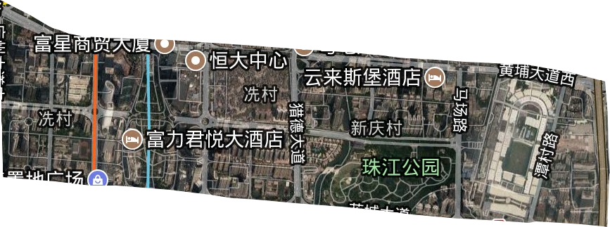 冼村街道卫星图