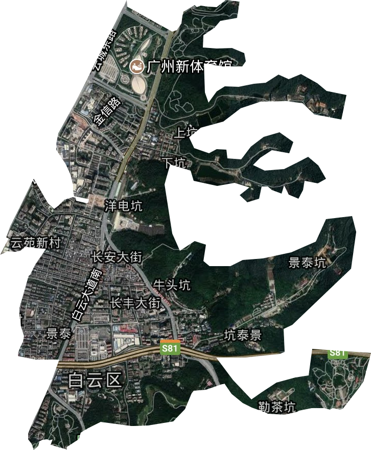 景泰街道卫星图