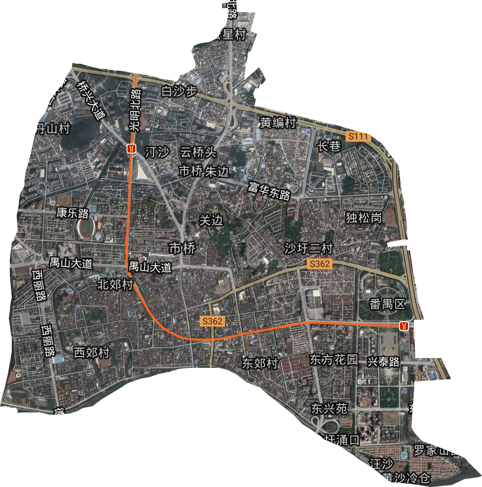 市桥街道卫星图