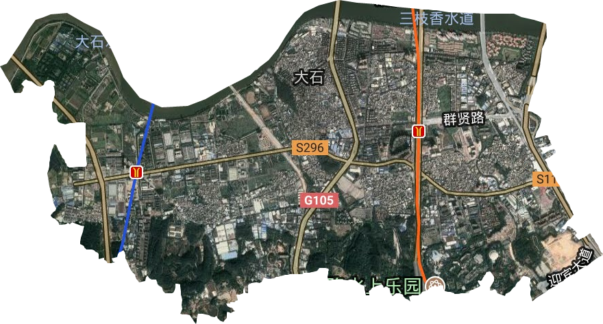 大石街道卫星图
