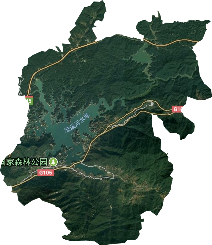 流溪河林场卫星图