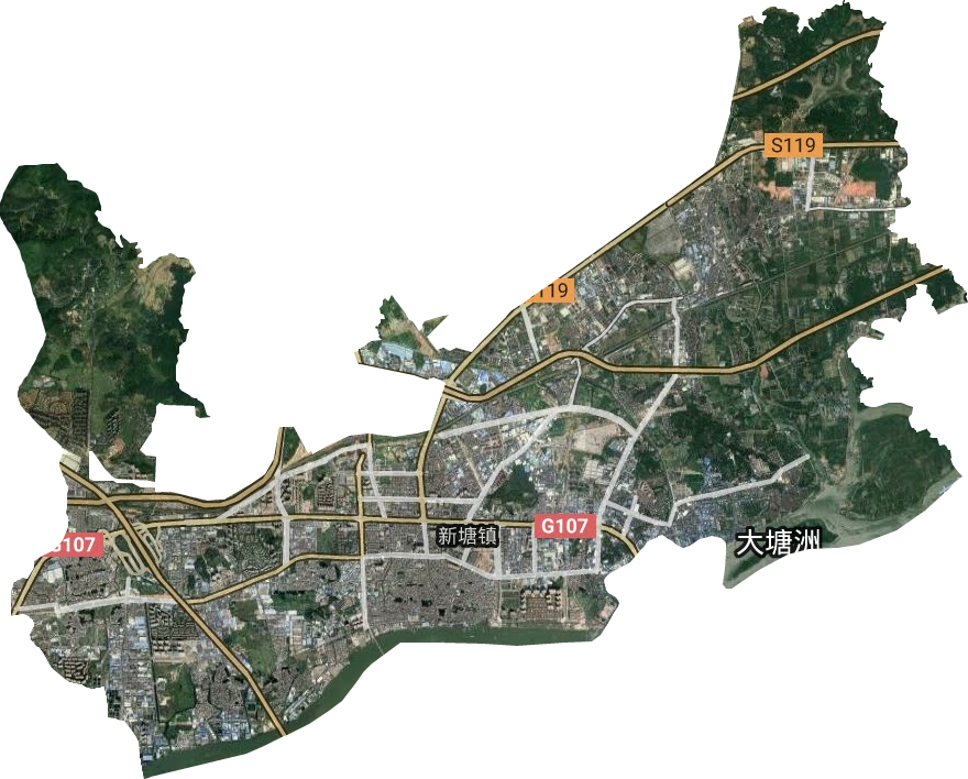 新塘镇卫星图