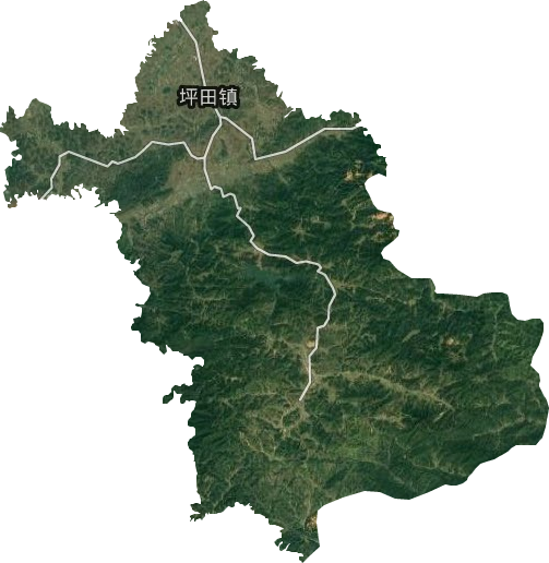 坪田镇卫星图