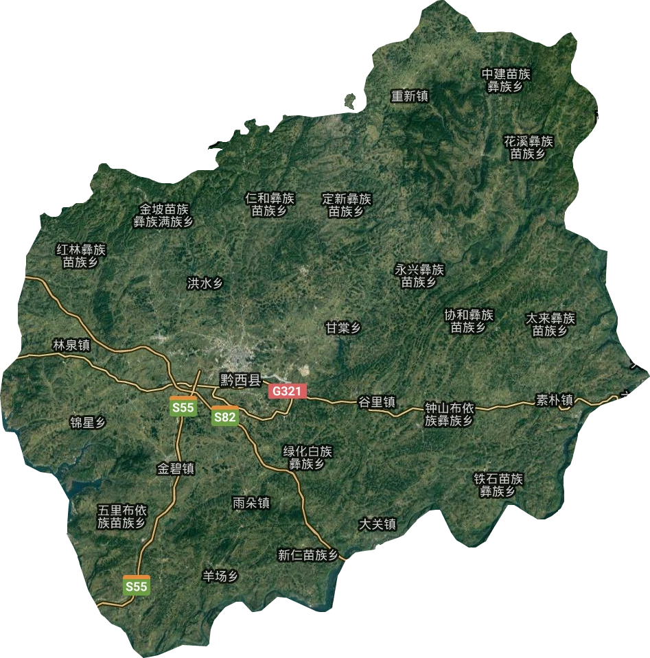 黔西县卫星图