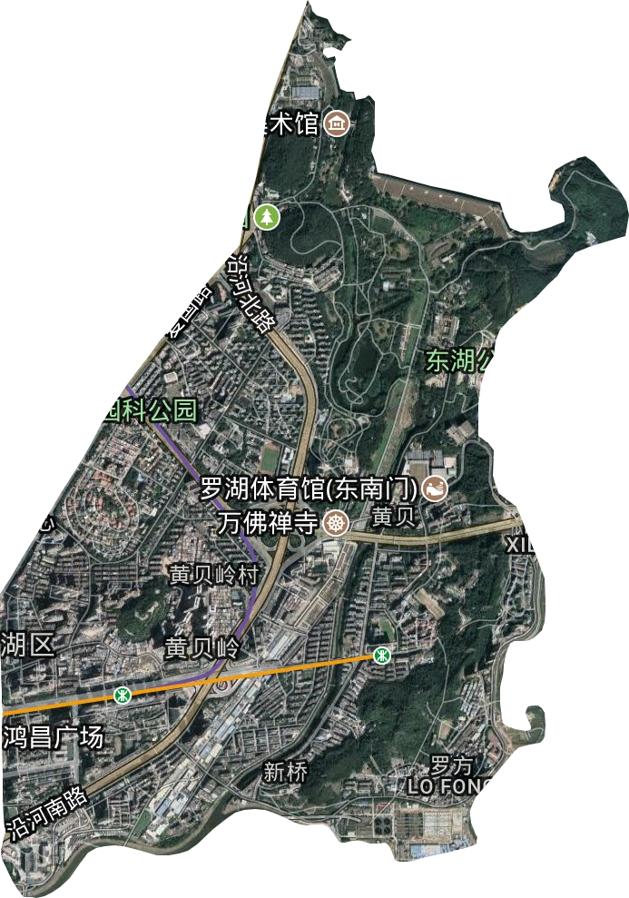 黄贝街道卫星图
