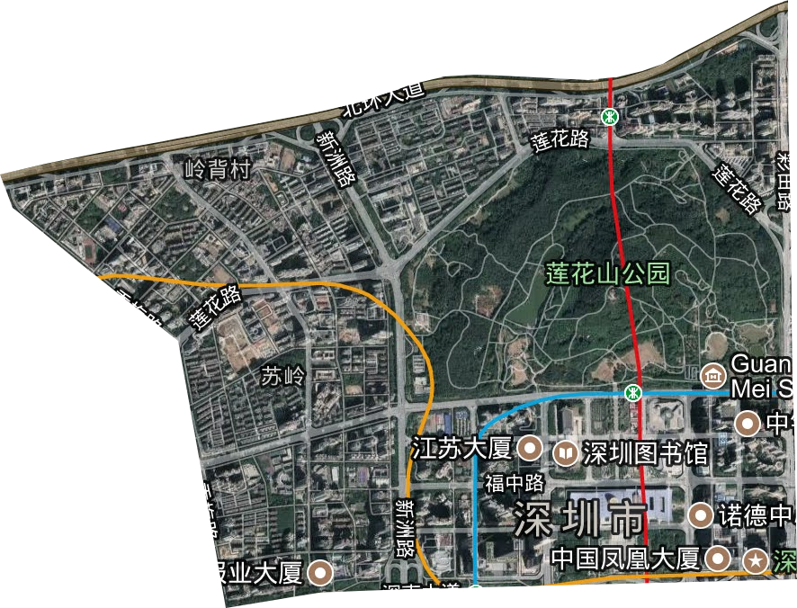 莲花街道卫星图
