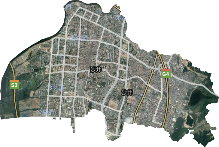 沙井街道卫星图