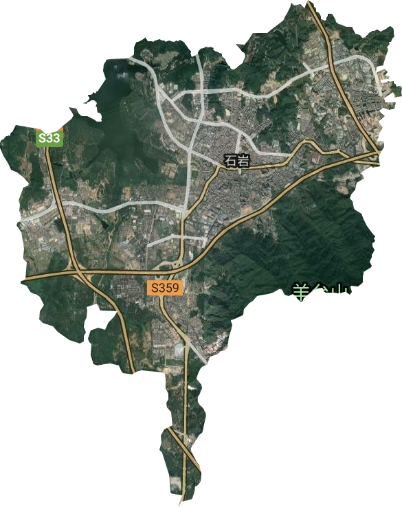 石岩街道卫星图