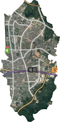 坂田街道卫星图