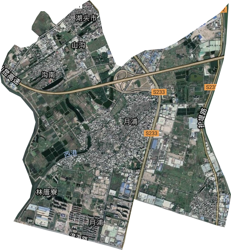 月浦街道卫星图