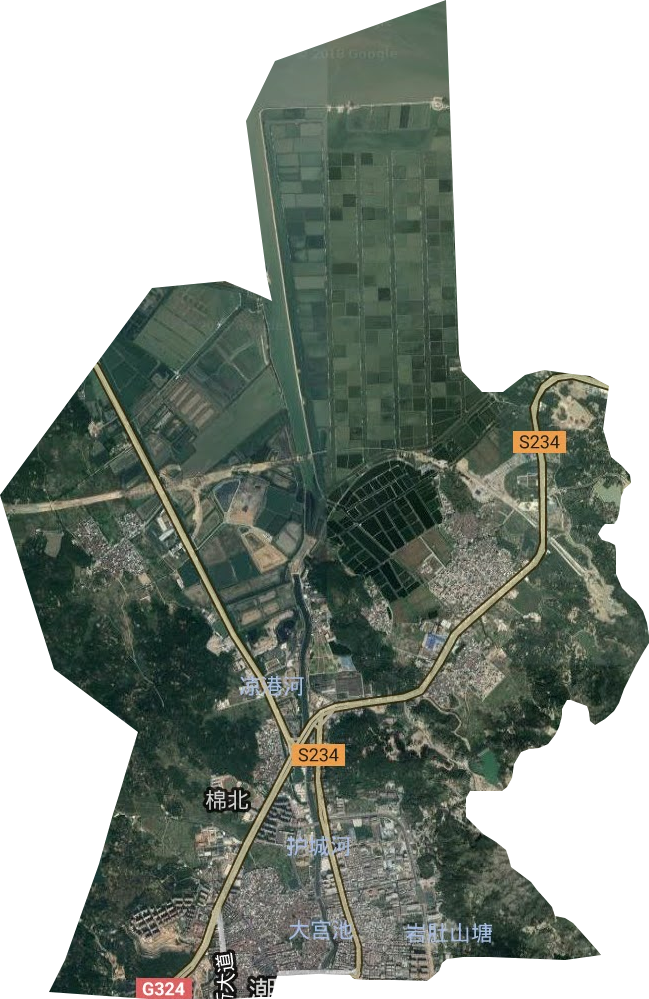 棉北街道卫星图