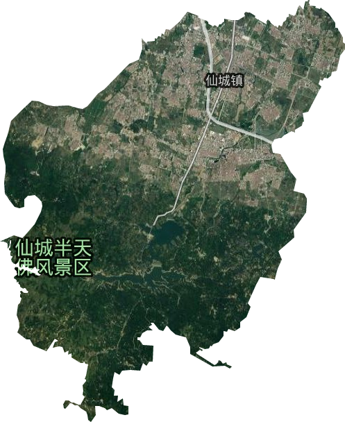 仙城镇卫星图