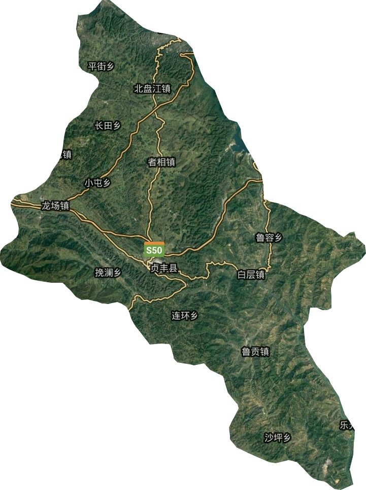 贞丰县卫星图