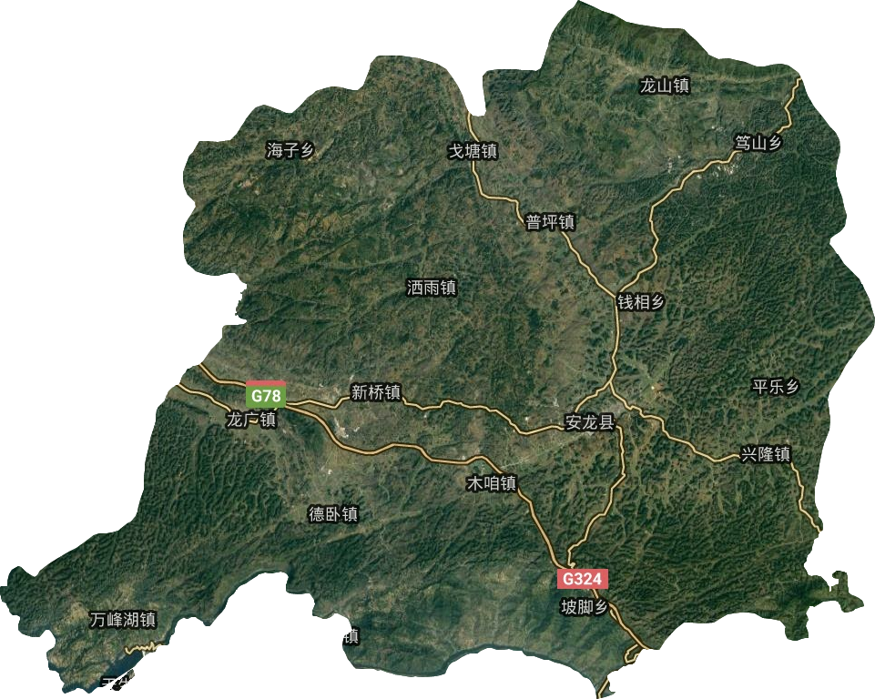 安龙县高清卫星地图