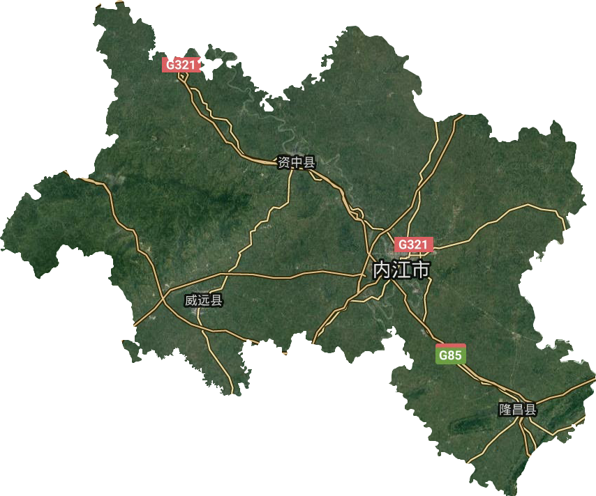 内江市卫星图