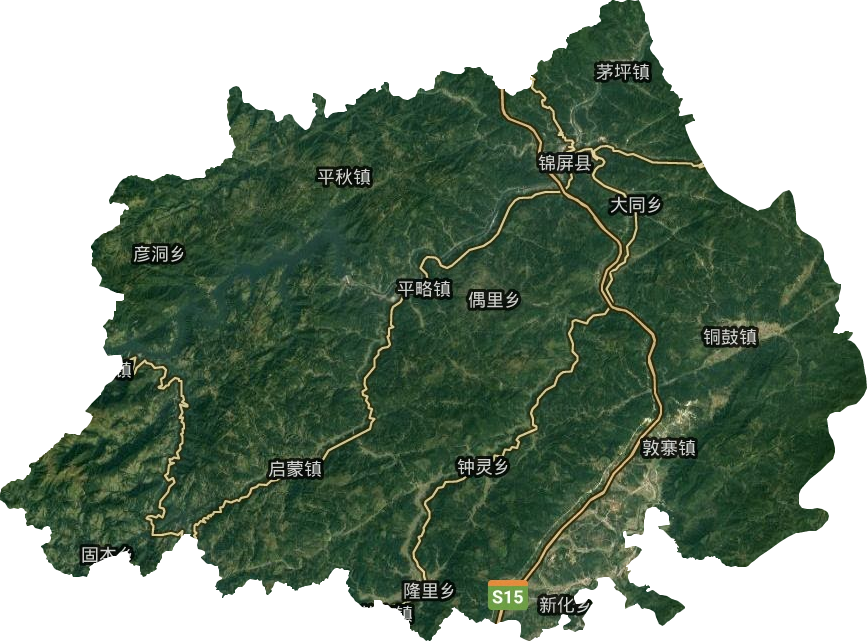 锦屏县卫星图
