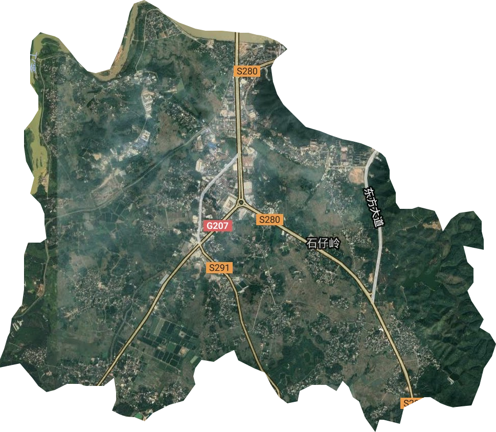 石仔岭街道卫星图