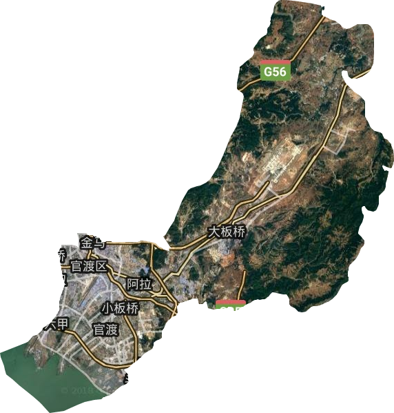 官渡区卫星图