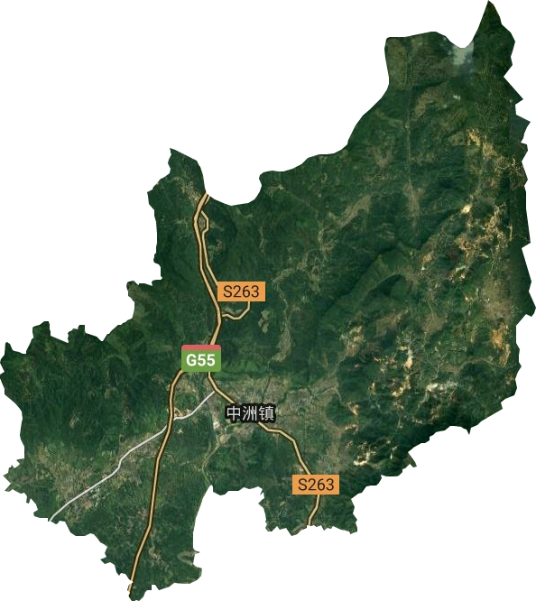 中洲镇卫星图