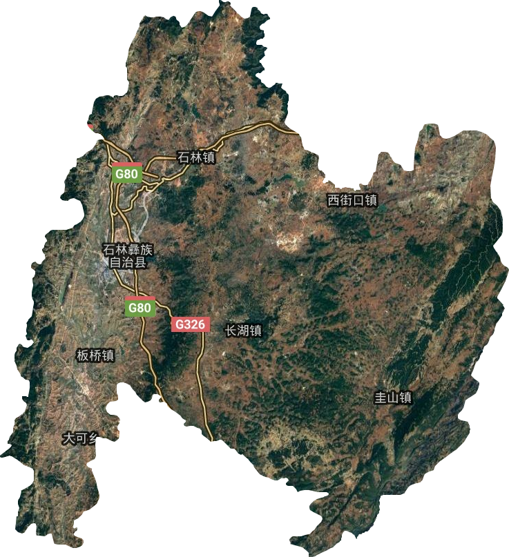 石林彝族自治县卫星图
