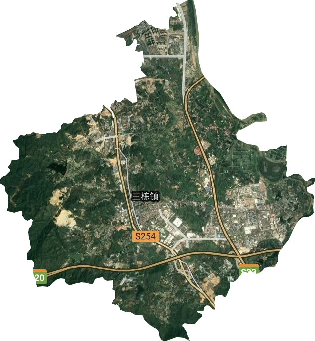 三栋镇卫星图