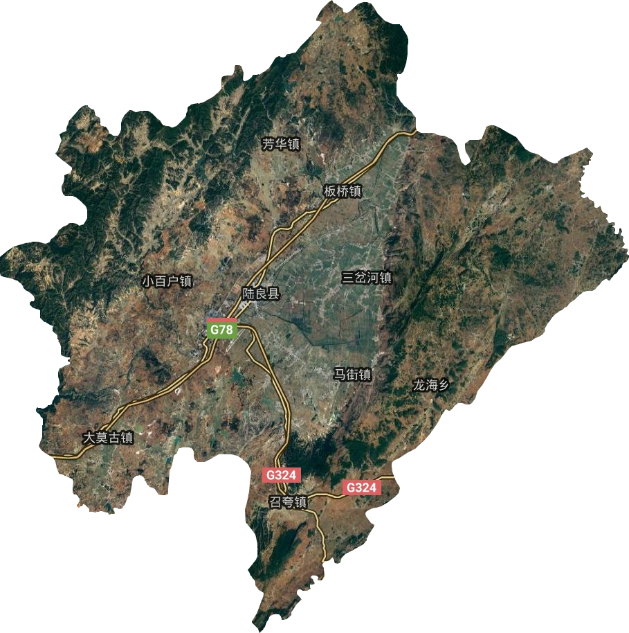 陆良县卫星图